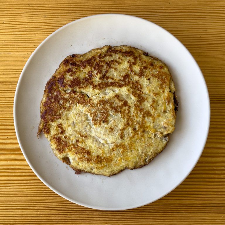 bananpannkaka med banan och ägg